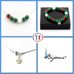 Pierres et Min&eacute;raux. Parure Bracelet Collier perles Pierre de Lune + Agate rouge + Taille personnalisable.