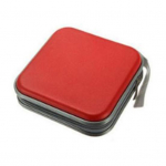 Spetsiaalsete siselehtedega hoiukast Niiskustolmukaitse Kompaktne struktuur Plaadi hoiukarp DVD-organisaatori &uuml;mbris punane