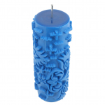 Dekoratiivne tekstuurirull Kummist mustriga v&auml;rvirull seinale, m&ouml;&ouml;blile, kangale, lapit&ouml;&ouml;dele Sinine 100Y