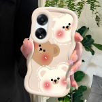 V&auml;rvitud muster Big Wave Edge pehme silikoon materjal Macaron telefoni &uuml;mbris p&otilde;rutuskindel kaitsev kummist &uuml;mbris OPPO Reno Realme jaoks OPPO Find X5 Lite roosa