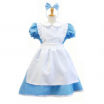 Alice Imedemaal kost&uuml;&uuml;m Halloweeni teenija Kids Lolita uhke kleit Cosplay 90cm