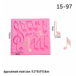 DIY Music Note silikoonvorm &scaron;okolaadi ja seebi jaoks roosa
