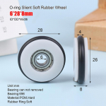 6 * 28 * 8 mm Buna-N kummist O kummist r&otilde;ngast vaikne elastne ratas 696 laagrirull, vaigistatud elastsusrulli rihmaratas