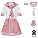 A-Fu Cosplay Meremehe riietus Jaapani stiilis &Otilde;pilase sokid lipsudega Astolfo Cosplay kost&uuml;&uuml;m S roosa