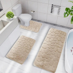 Reljeefse kivimustriga libisemiskindel vannitoamatt Two-Piece Set: 40*60, 50*80