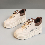 Naiste vabaajajalatsid 2025Uued Korea stiilis &otilde;pilasjalan&otilde;ud tasase tallaga paeltega tossud vabaaja mitmek&uuml;lgsed vulkaniseeritud kingad Tenis Mujer 34 khaki