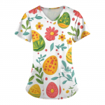 Naiste moodsad V-kaelusega l&uuml;hikeste varrukatega kombinesoonid taskutega lihav&otilde;ttep&uuml;hade tr&uuml;kitud topid riided L must