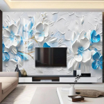 3D reljeefne lille seinamaaling Modernne minimalistlik seinamaaling Elutuba TV diivan Magamistuba Tausttapeet Kodu dekoratsioon 200 cm(W) x 140 cm(H)