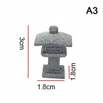Retro Lehtla Hiina Laternaid Mini Pagoodi Mudel Dekoratsioon Kivi Minifiguur Liivakivi Kodu Aksessuaarid A2