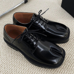 Suur suurus 46 Naiste Tabi kingad Paeladega Meeste Split-varb Loafers Kingad Unisex Paks tald Vabaaja Nahast Kingad Jalatsid 45
