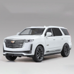 Uus 1:24 Cadillac metallist valatud mudel, 5 ust, avatav, heli ja valguse neelduv, tagasit&otilde;mmatav dekoratiivne auto, laste m&auml;nguasi, poiste kollektsioon valge