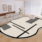 S&uuml;gis-talvine ebaregulaarne sametist p&otilde;randamatt &ndash; minimalistlik elutoa vaip ja magamistoatekk 80x120 cm (Irregular)