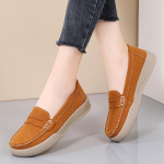 Hy nahast &uuml;hed kingad naiste s&uuml;gisene uus veen&uuml;&uuml;dist tald emakinkad libisemiskindel pehme tald &uuml;he pedaaliga bean shoes loferid naised 35 pruun