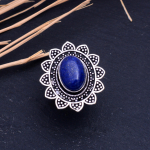 Lapis Lazuli Handmade 925 Sterling Silver Jewelry Ring Size 8.25 w7z19
