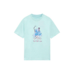 Li Ning Spordielustiili Seeria Elementprindiga &Uuml;mara Kaelusega Vaba L&uuml;hikeste Varrukatega T-s&auml;rk Unisex Topid Munakoor-Sinine AHSS327-8 M