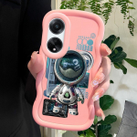 V&auml;rvitud muster Big Wave Edge pehme silikoon materjal Macaron telefoni &uuml;mbris p&otilde;rutuskindel kaitsev kummist &uuml;mbris OPPO Reno Realme jaoks OPPO A2 5G must