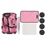 Koerak&auml;ru 4 rattaga Mugavad k&auml;epidemed Kokkupandav Lemmikloomak&auml;ru V&auml;ikestele Kassidele Koertele Kuni must