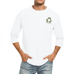 Men's casual and fashionable printed collar three-quarter sleeve top T-shirt L armee roheline v&auml;rv