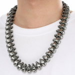 Gooti Tugev Roostevabast Terasest Meeste Kaelakee Choker Kael Punk Rock Kolju N&auml;gu Pea Meeste Ketid Massiivne Mehelik Ehted Kaelal 65CM h&otilde;be