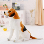 30-90cm Uus Simulatsiooniline Hiiglaslik Koera M&auml;nguasi Realistlikud T&auml;idisloomad Miguel Harrier Beagles Koerte Pl&uuml;&uuml;sist M&auml;nguasjad S&uuml;nnip&auml;evakingitus Lastele 50cm beige