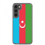 Coque T&eacute;l&eacute;phone &ndash; Samsung &ndash; Galaxy S23 Ultra &ndash; Drapeau Azerba&iuml;djan &ndash; Souple &ndash; mitmev&auml;rviline