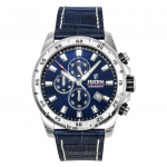 Festina Timeless Kronograaf Nahkrihm Sinine sihver Kvarts F20692-2 100M Meeste k&auml;ekell sinine
