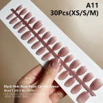 30 tk Kassi Magnetilised Press-on K&uuml;&uuml;ned Ilusad Kunstk&uuml;&uuml;ned Eemaldatavad T&auml;isk&uuml;&uuml;ned Kantavad Kunstk&uuml;&uuml;ned Lihtne Kunstlik Kunstdekoor as the picture