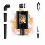 Freestanding Stove Fireplace KRATKI ERIK on Leg 5.5 kW &Oslash;150 Ecodesign Set