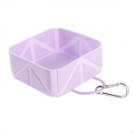 Foldable Travel Dog Bowl 10.5x10.5x4.5cm Multifunctional feed Food Pet Feeder for Picnic Hiking