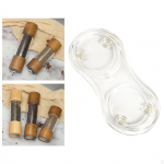and Pepper Mill Tray Spice Bottle Holder Sleek Portable Standing Base Rest for Cafe Dining