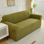 1 tk Žakaarmustriga diivanikate Suurte lehtede muster Elastne sobiv diivanikate Diivanikaitse Pestavad diivanikatted sektsioonsofa jaoks 1piece 2 seater gray