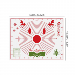 Mittenakkuv silikoonist k&uuml;psetusmatt saiakeste, taigna rullimiseks ja s&otilde;tkumiseks &ndash; ideaalne k&uuml;psiste ja pirukate jaoks &ndash; skaalaga k&ouml;&ouml;git&ouml;&ouml;riist p&uuml;hadek&uuml;psetamiseks 60*45CM