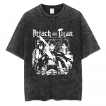 Kuum anime Attack on Titan Levi Ackerman tr&uuml;kitud pestud t-s&auml;rk meestele k&otilde;rge kvaliteediga puuvillased t-s&auml;rgid Harajuku mehelik suur t-s&auml;rk 3XL