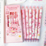 6/12/24 TK Sinine Kustutatav Neutraalne Pastapliiats ST Kirjutusotsik Joonistuspliiats &Otilde;pilasele 6 PCS