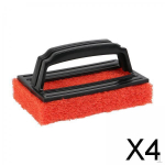 4x Pool Brush Swimming Cleaning Scrub Sponges Bath Scrubber Comfortable to Grip Handheld