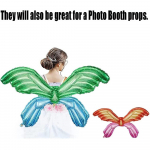 4 tk v&auml;rvilisi liblika tiibadega &otilde;hupalle liblikateemaliseks peokaunistuseks