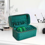 Bangle Holder Storage Box Jewelry Organizer for Watches Display Case at Home Dresser Blackish Green