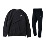 Nike &uuml;hev&auml;rviline logo &uuml;mmarguse kaelusega pikkade varrukatega dressipluus ja p&uuml;ksid Vabaaja spordikomplekt Meeste dressipluus Must BV2667-010+BV2767-010 L black
