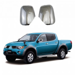 Sobib Mitsubishi Triton L200/Pajero Sport (2005-2014) Tahavaatepeegli kate/koorik Electroplated Pair - Adhesive