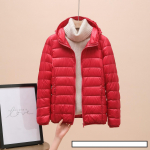 Moodne naiste k&uuml;lmajope naiste talvekerge valge pardi sulejope &Otilde;huke puhvis jope Kaasaskantav tuulekindel sulejope XXXXXXL punane