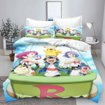 Pok&eacute;mon Pikachu seeria voodipesukomplekt multikaprindiga tekikott padjap&uuml;&uuml;r, toa tekikott komplekti kaunistus, suur king 260x240cm 140x200cm