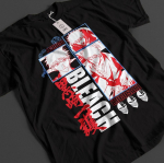 Bleach Anime S&auml;rk Ichigo Bankai T-s&auml;rk Byakuya T-s&auml;rk Aizen Zaraki Unisex T-s&auml;rk M