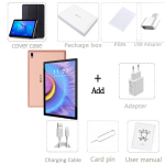 BDF P30 10,1 tolli 8 GB muutm&auml;lu + 128 GB ROM Android 12 Pad 4G v&otilde;rgutahvelarvuti, helistage Androidi tahvelarvutitele EU Plug add cover case kuld