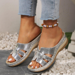 Uued naiste kingad Naiste ortopeedilised sandaalid Avatud varvasteosa Retro kiiluga Vabaaja lamedad sussid Libisemisvastane paks tald Zapatos Mujer 36 h&otilde;be