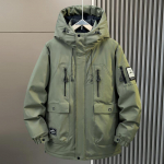 Suured suurused 5XL-11XL Mood Talvised Parkad Meeste Sulejoped Kapuutsiga Veekindlad Vabaaja Lahtised Paksud Soojad &Uuml;legabariidilised &Uuml;ler&otilde;ivad Meeste Sulemantel 10XL armee roheline v&auml;rv
