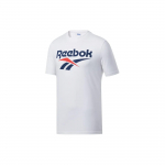 Reebok CL F Vector T-s&auml;rk T&auml;helogo Prindiga Hingav &Uuml;mmarguse Kaelusega L&uuml;hikeste Varrukatega T-s&auml;rk Unisex Topid Valge FK2655 L