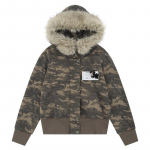 2KWEIRD Ameerika Vintage Kamuflaažiga Kapuutsiga Kardigan Unisex S&uuml;gis Talv Uus L&uuml;hike Jakk Eemaldatav Karusnahkse Kaelusega S&otilde;jaline &Uuml;ler&otilde;ivas S