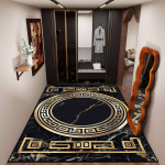 Kaasaegne must-kuldne magamistoa vaip Kodu kaunistamine Luksuslik libisemiskindel kerge luksuslik suur ala vaip pestav vaip elutuba vannituba matt ruum 60x90cm