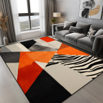 Oranž geomeetriline vaip elutuppa Kaasaegne luksuslik kaunistus Kodused vaibad magamistuppa Suur suurus libisemiskindel kergesti puhastatav p&otilde;randamatt 60x90cm