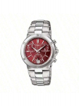 Casio - Roostevabast terasest rihm, punane sihverplaat, naiste kvartsikell SHN-5005D-4ADS punane